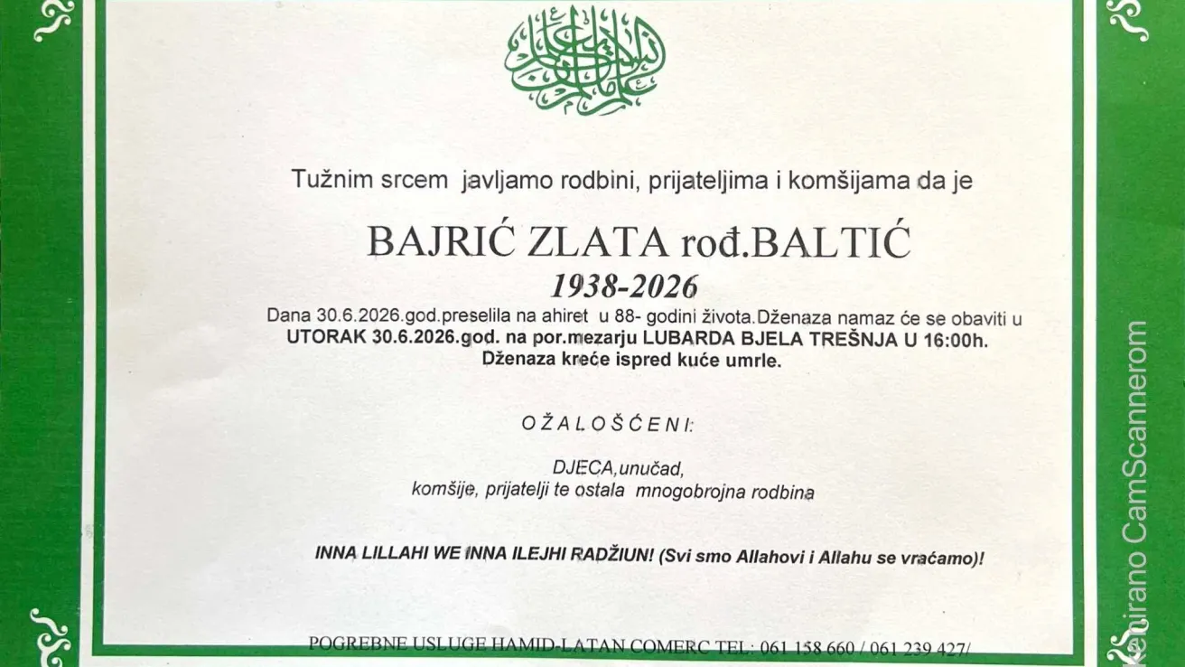 Bajrić Zlata, rođ. Baltić