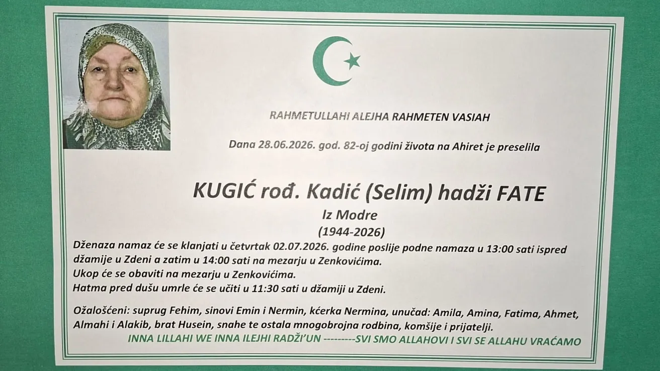 Kugić, rođ. Kadić (Selim) hadži Fate