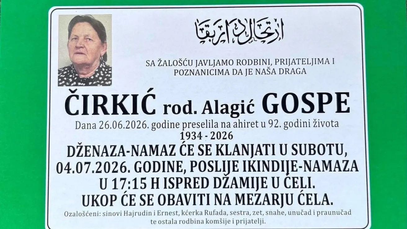 Čirkić rođ. Alagić Gospe