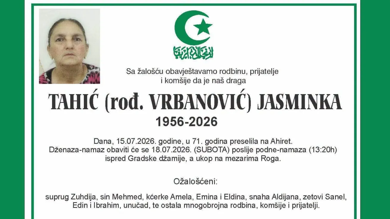 Tahić (rođ. Vrbanović) Jasminka