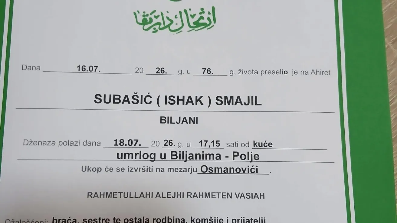 Suba&scaron;ić (Ishak) Smajil