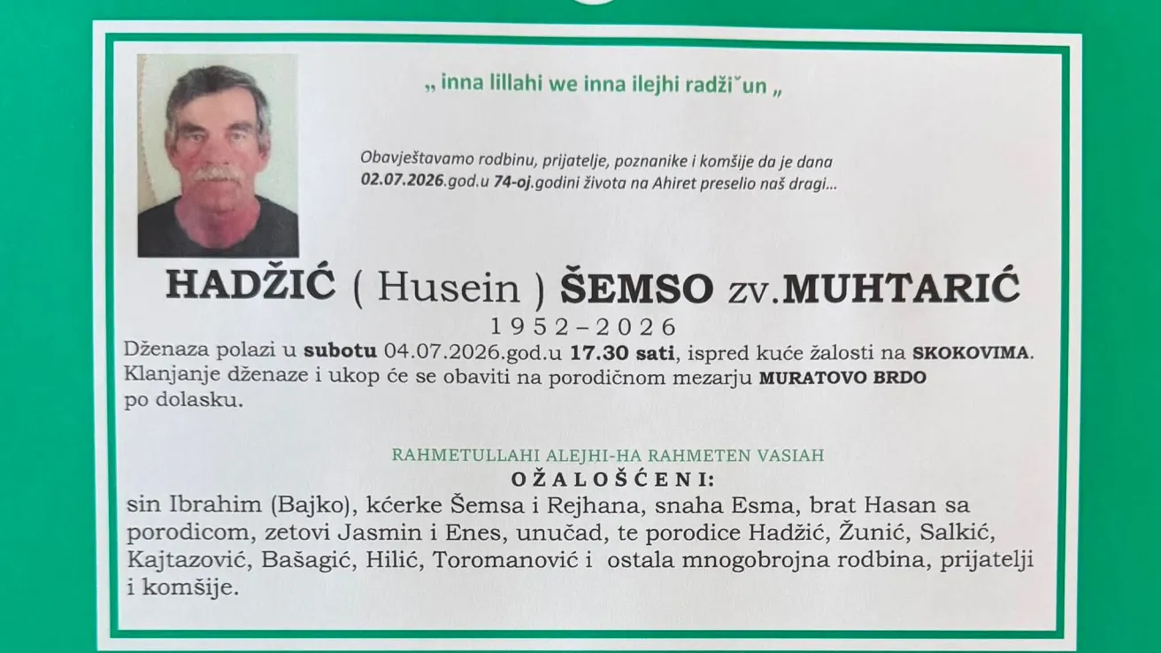 Hadžić (Husein) &Scaron;emso zv. Muhtarić