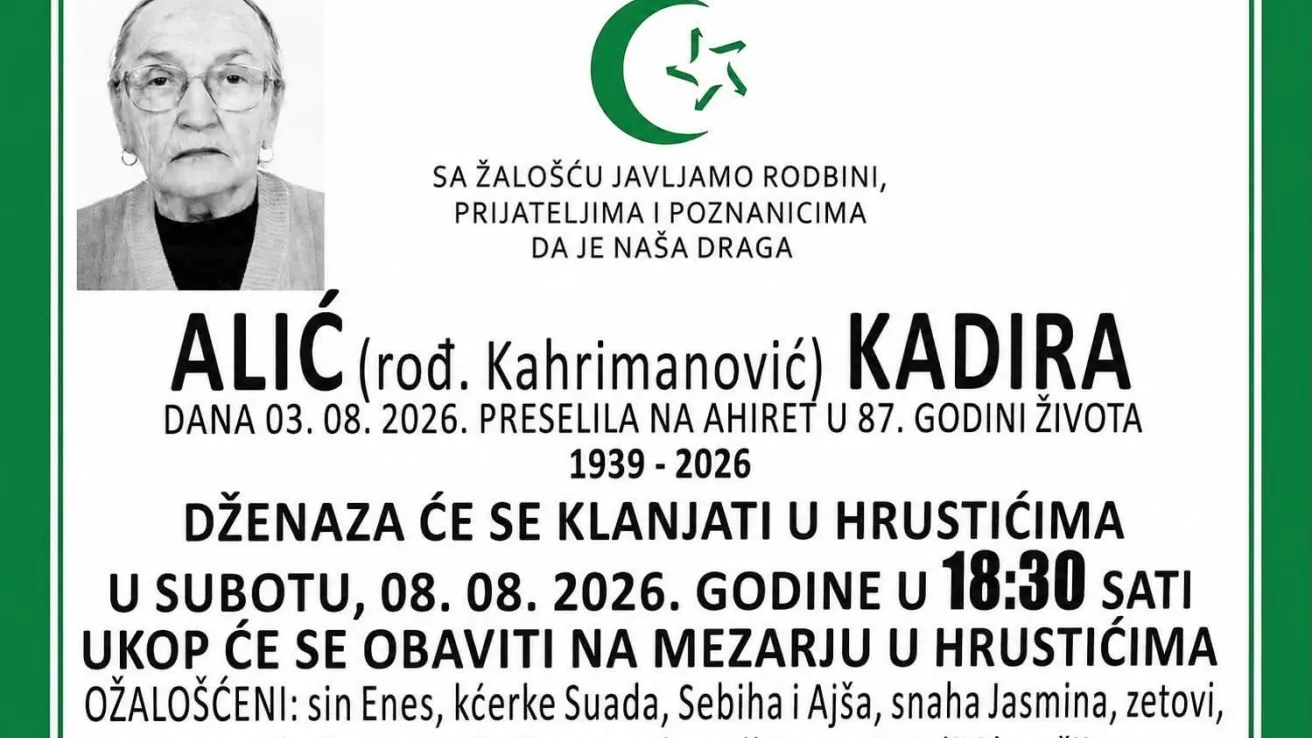 Alić (rođ. Kahrimanović) Kadira