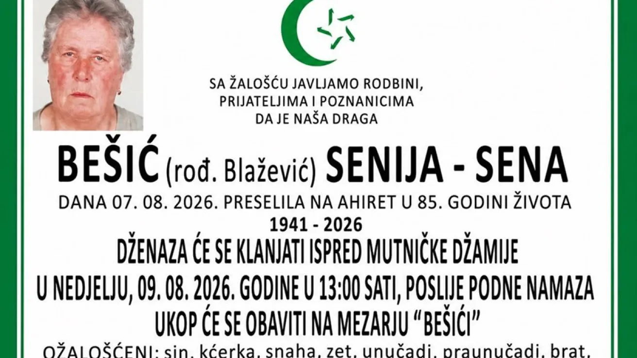Be&scaron;ić (rođ. Blažević) Senija &ndash; Sena