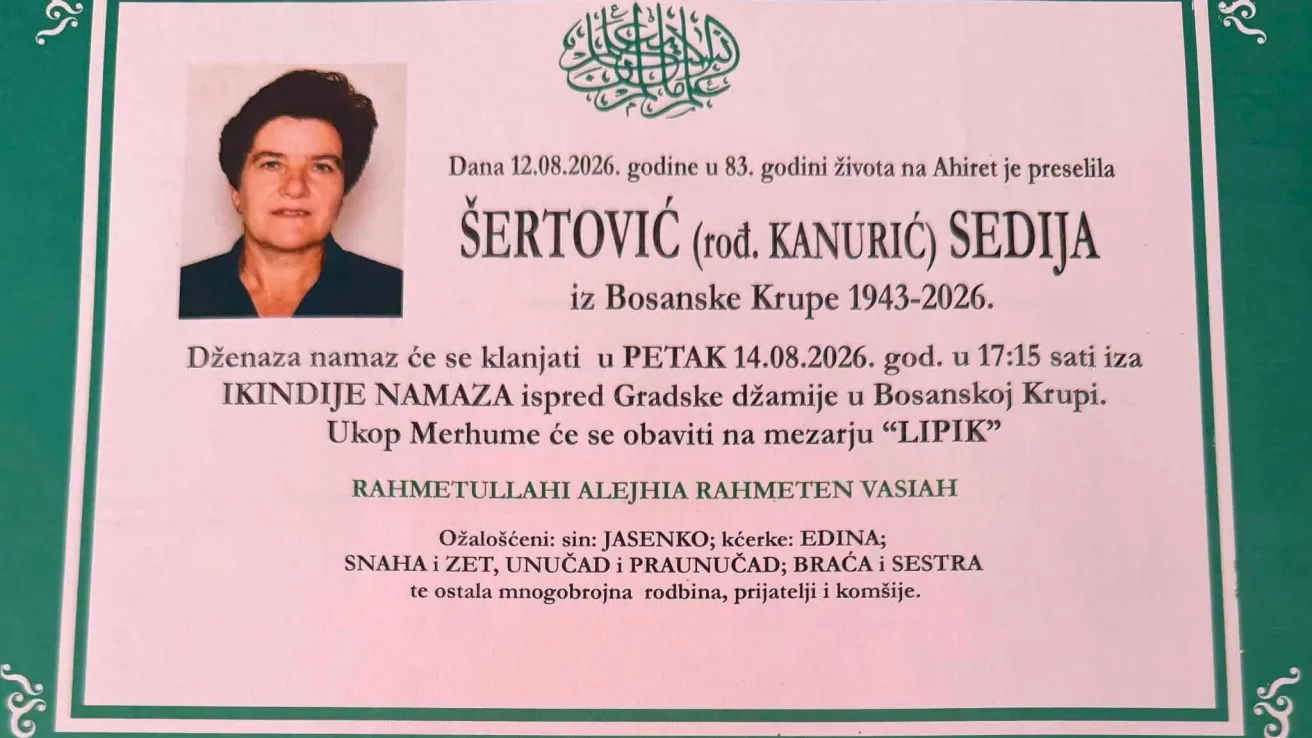 &Scaron;ertović (rođ. Kanurić) Sedija