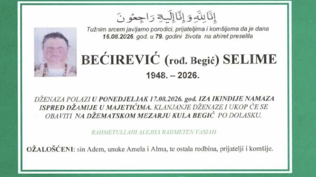 Bećirević (rođ. Begić) Selime