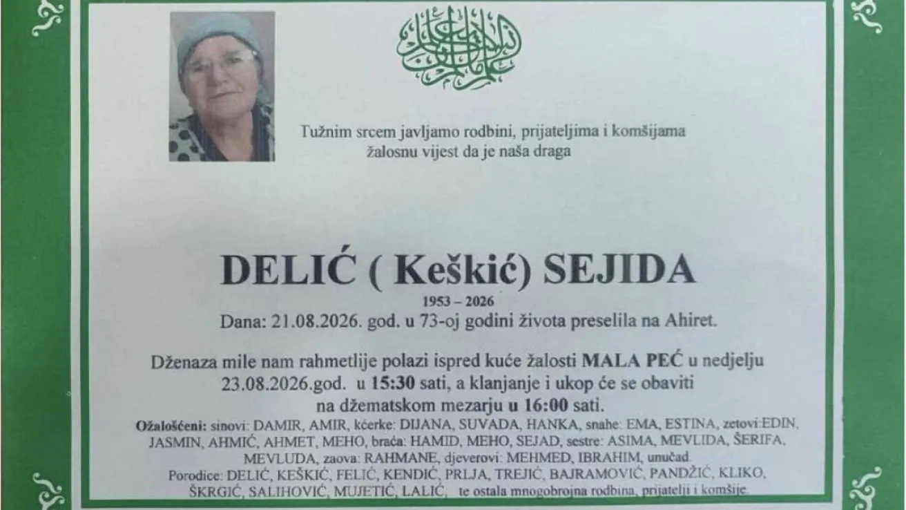 Delić (Ke&scaron;kić) Sejida