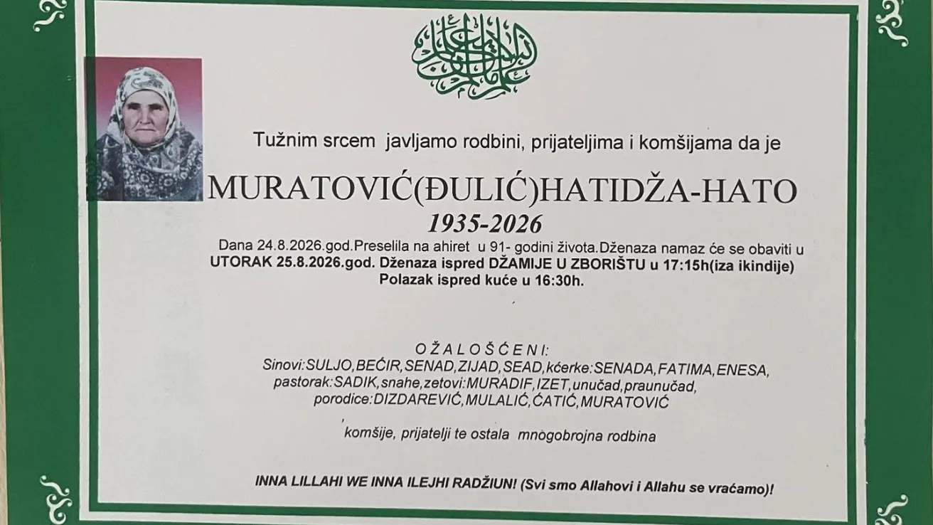 Muratović (Đulić) Hatidža &ndash; Hato