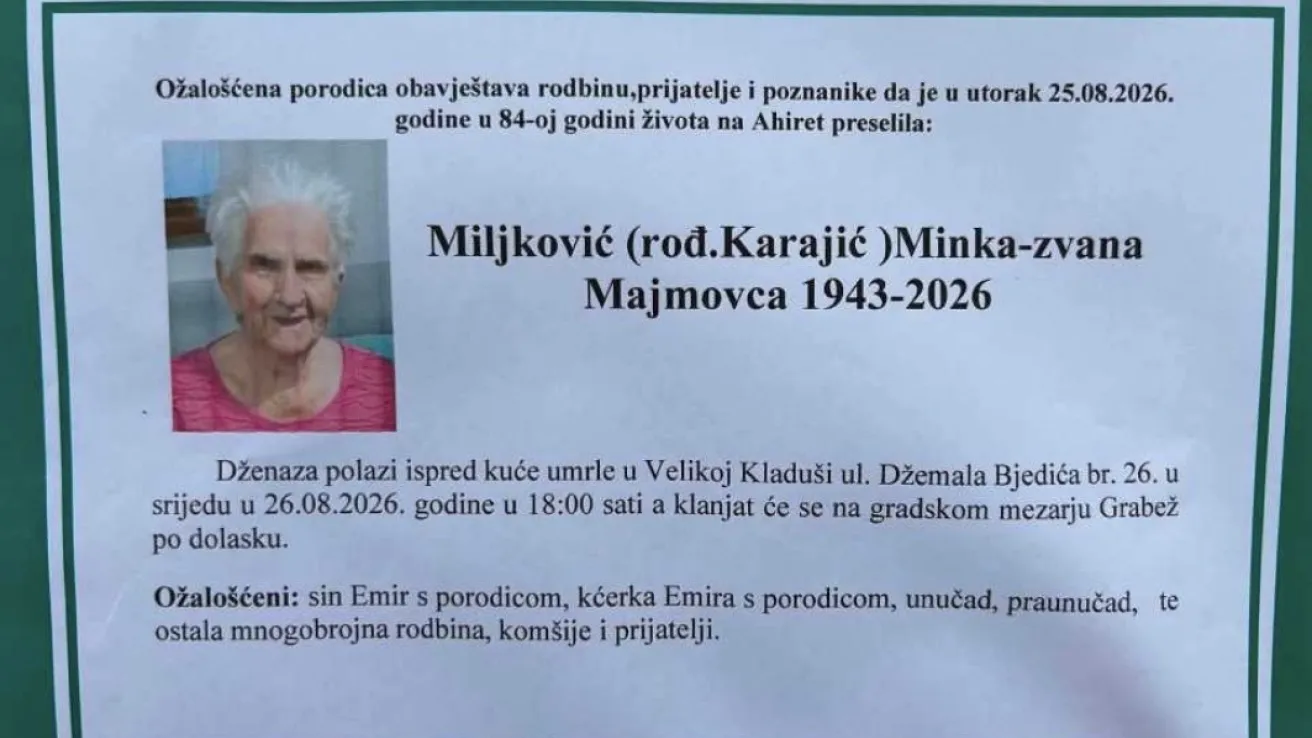 Miliković (rođ. Karajić) Minka &ndash; zvana Majmovca