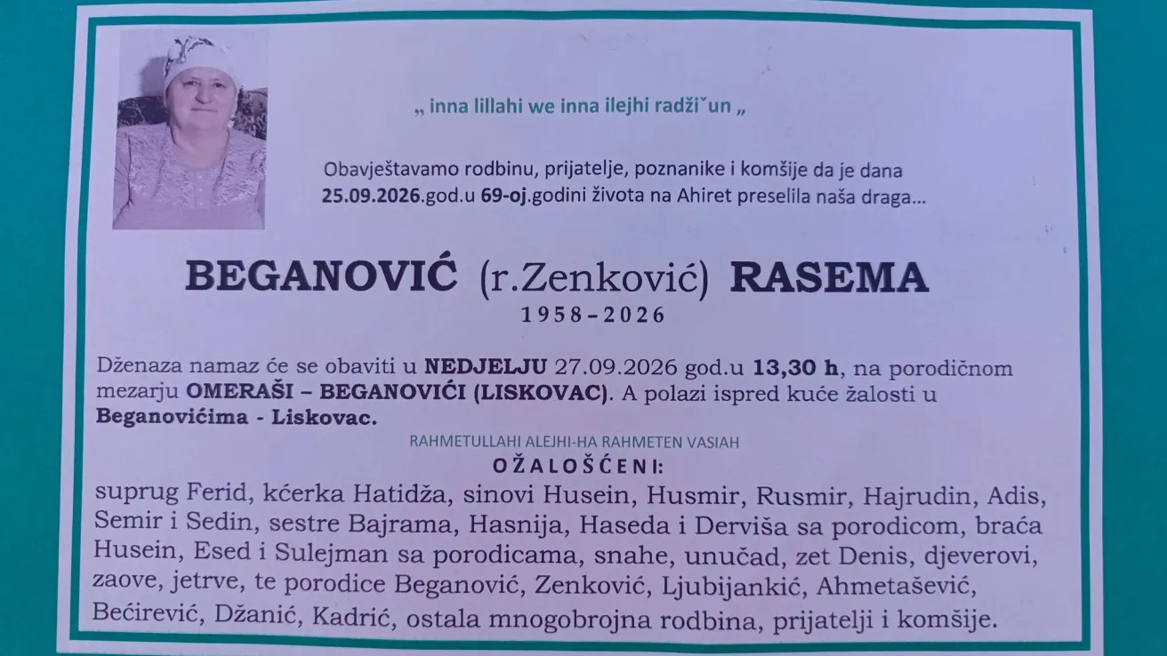 Beganović (r. Zenković) Rasema
