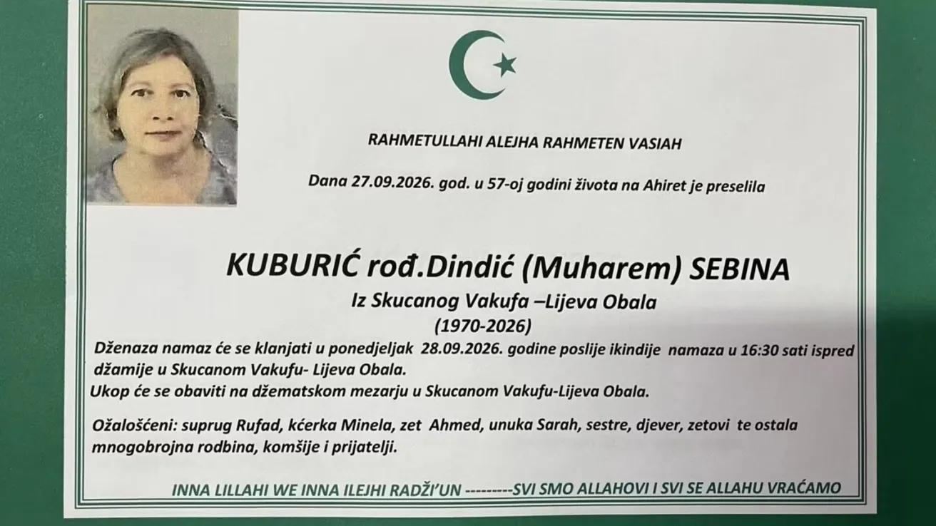Kuburić rođ. Dindić (Muharem) Sebina