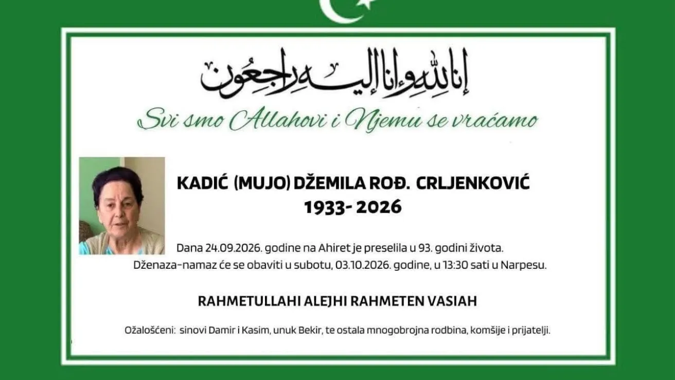 Kadić (Mujo) Džemila rođ. Crljenković