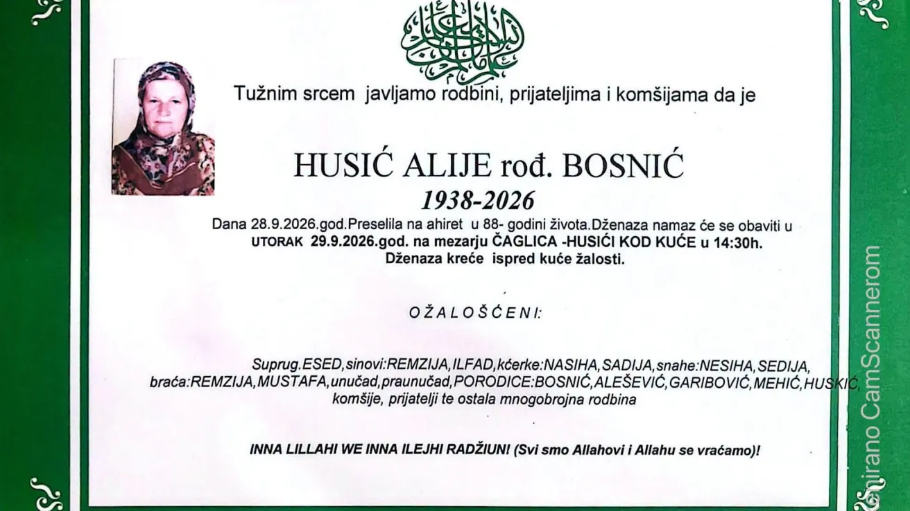 Husić Alije rođ. Bosnić