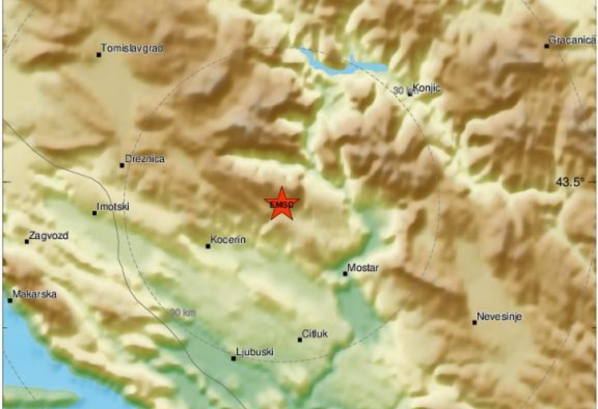 Mapa zemljotresa