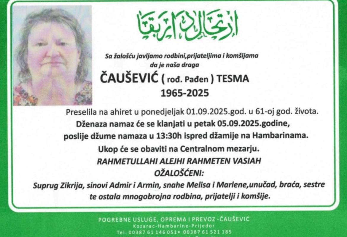 Čau&scaron;ević (rođ. Pađen) Tesma