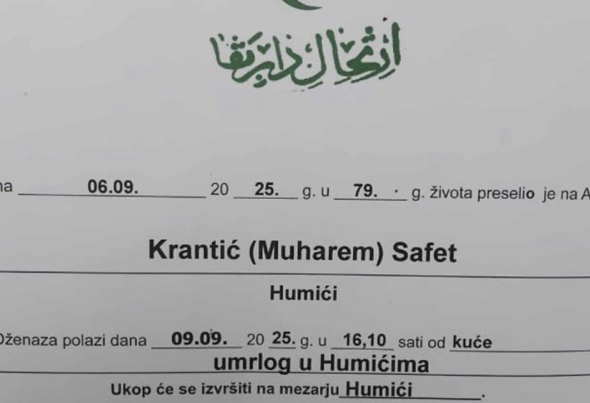 Krantić (Muharem) Safet