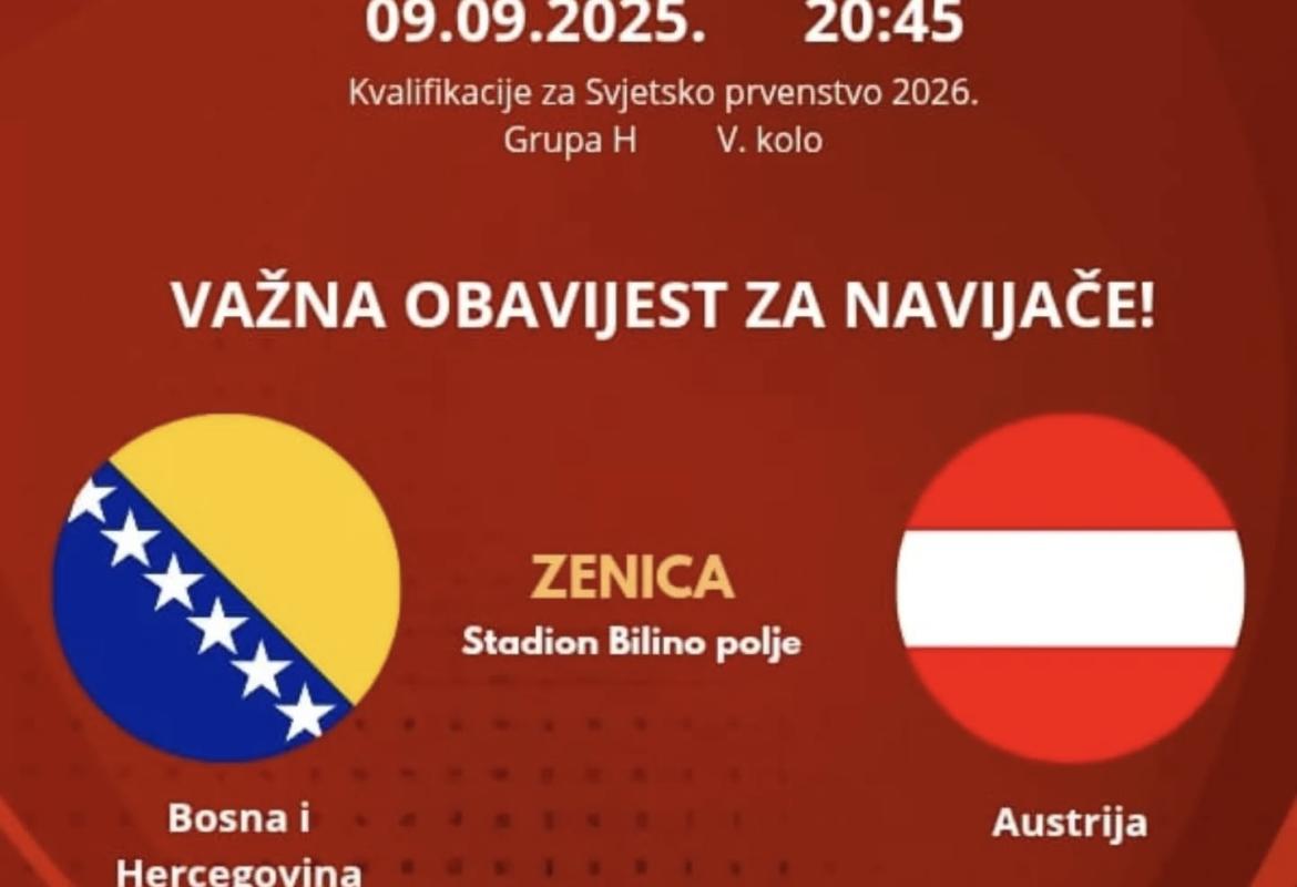 Obavijest za navijace