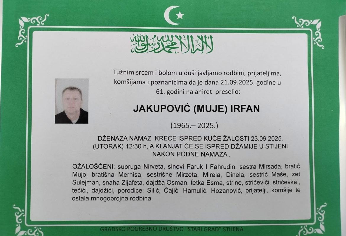 Jakupović (Muje) Irfan