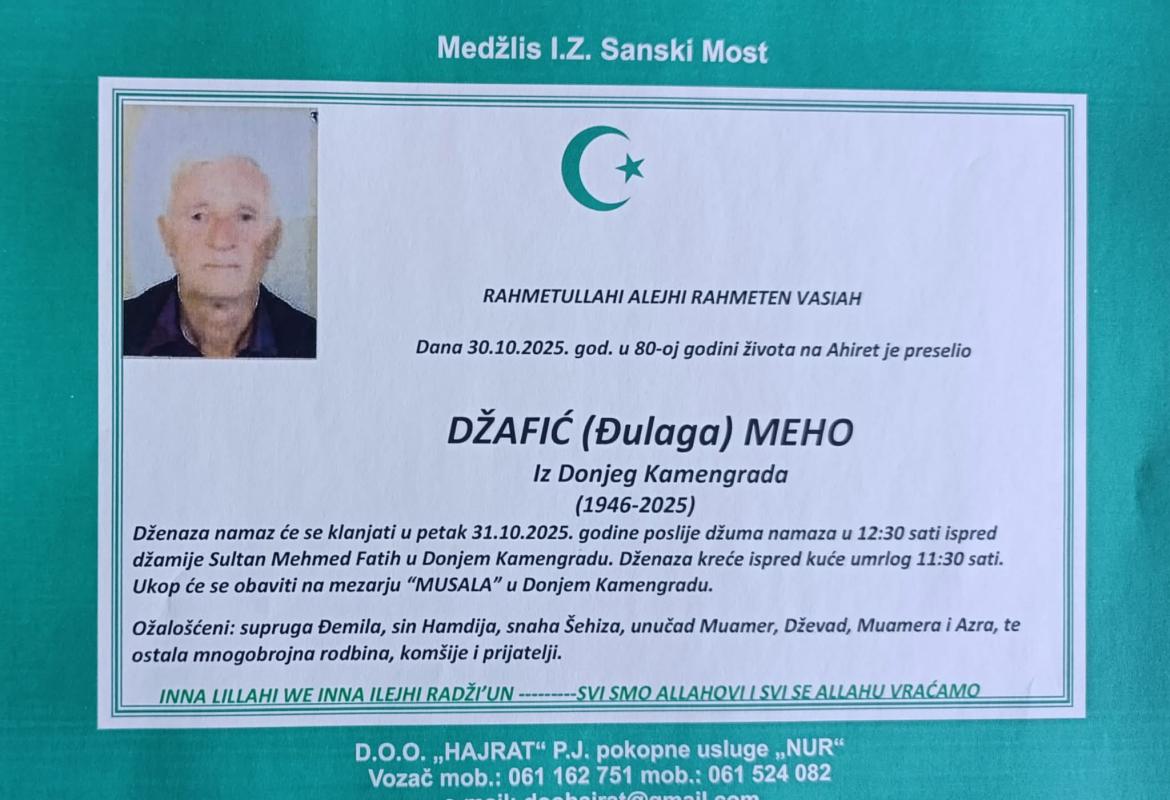 DŽAFIĆ (Đulaga) MEHO