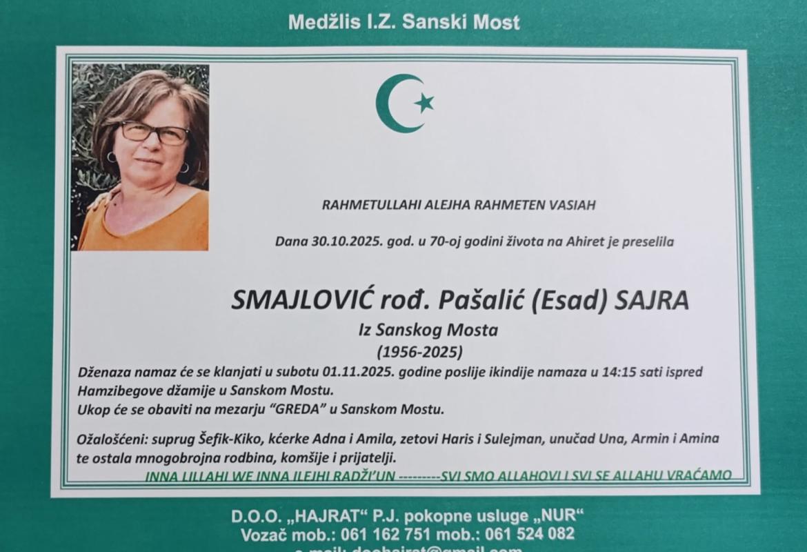 Smajlović rođ. Pašalić (Esad) Sajra