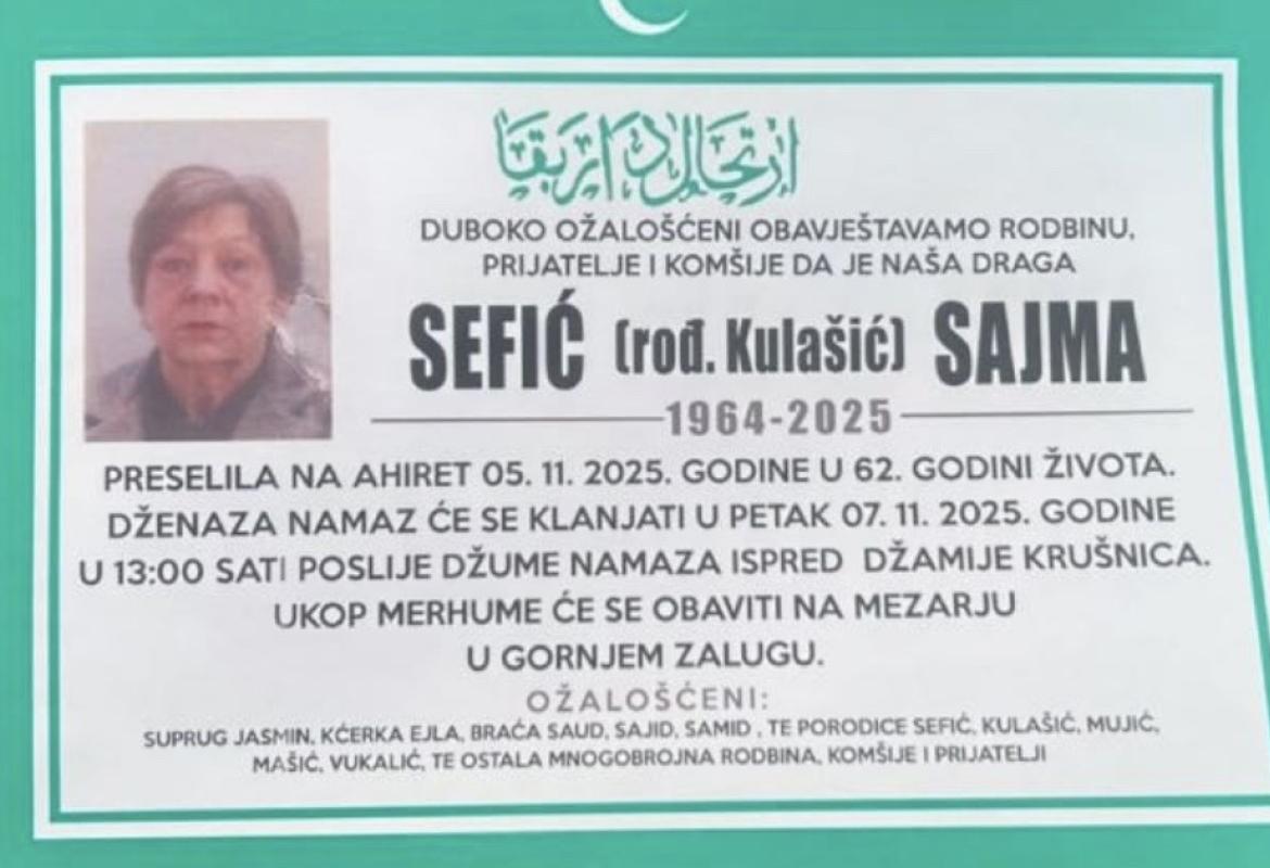 Sefić (rođ. Kulašić) Sajma