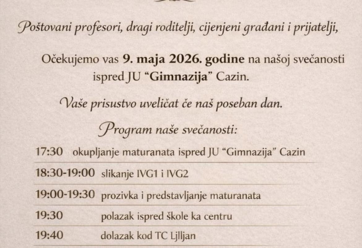 Matura cazin