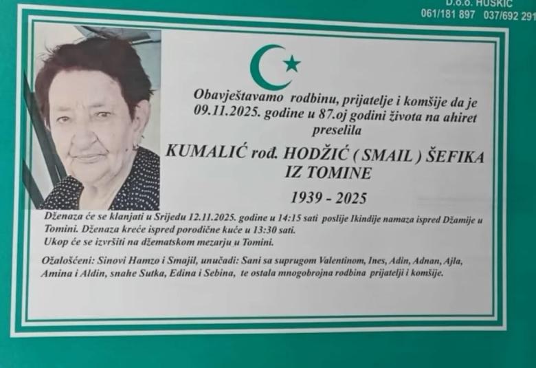 Kumalić rođ. Hodžić (Smail) Šefika