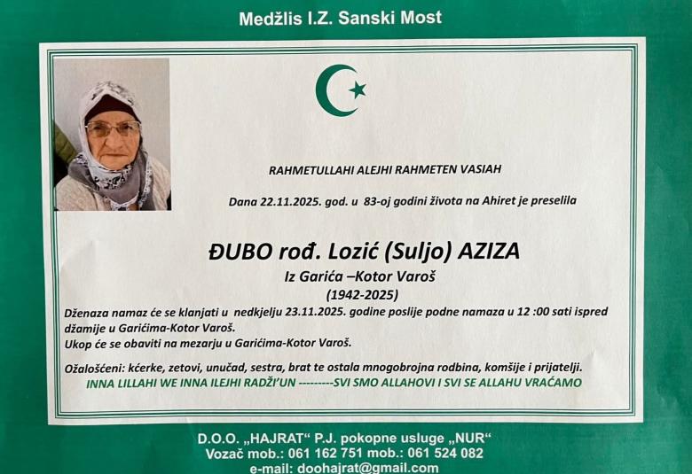 Đubo rođ. Lozić (Suljo) Aziza