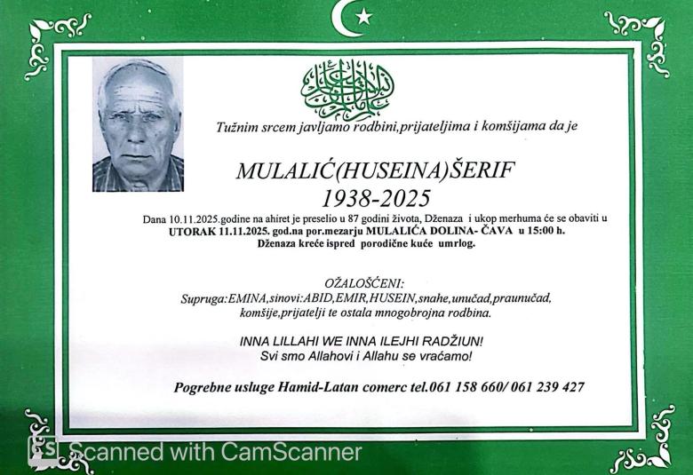 Mulalić (Huseina) Šerif