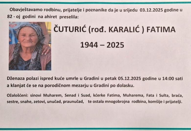 Ćuturić (rođ. Karalić) Fatima