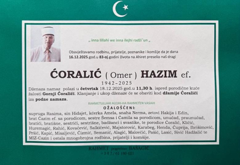 Čoralić (Omer) Hazim, ef.
