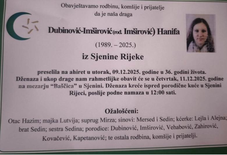 Dubinović-Imširović (rođ. Imširović) Hanifa