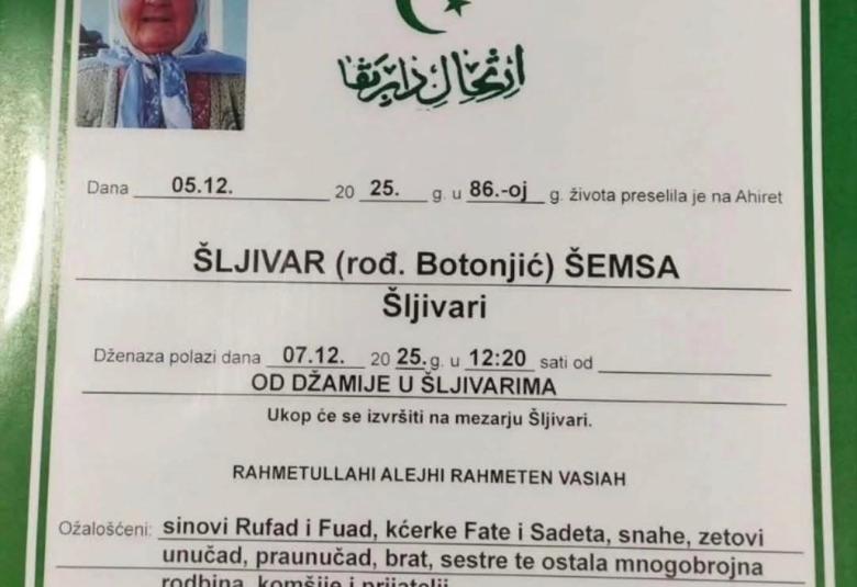 Šljivar (rođ. Botonjić) Šemsa