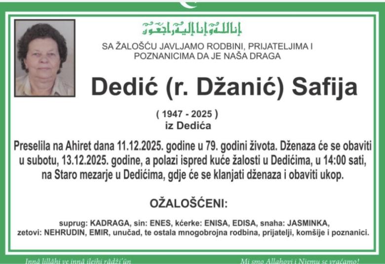 Dedić (r. Džanić) Safija