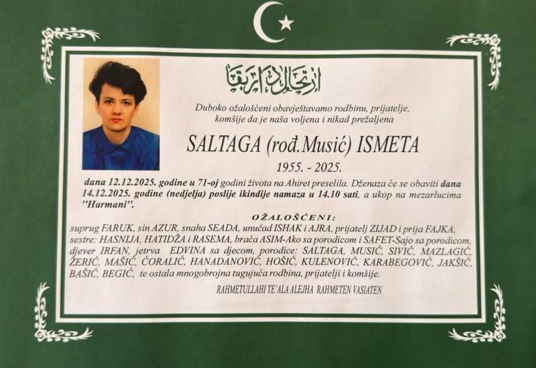 Saltaga (rođ. Musić) Ismeta