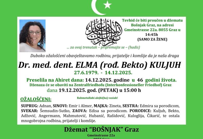 Dr. med. dent. Elma (rođ. Bekto) Kuljuh