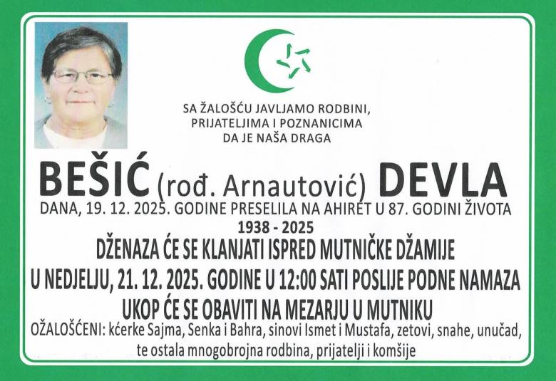 Be&scaron;ić (rođ. Arnautović) Devla