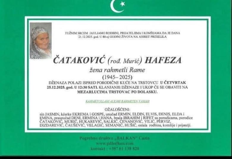 Čataković (rođ. Murić) Hafeza