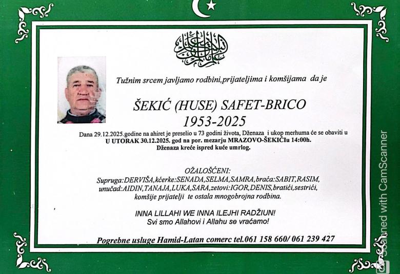 &Scaron;ekić (Huse) Safet &ndash; Brico