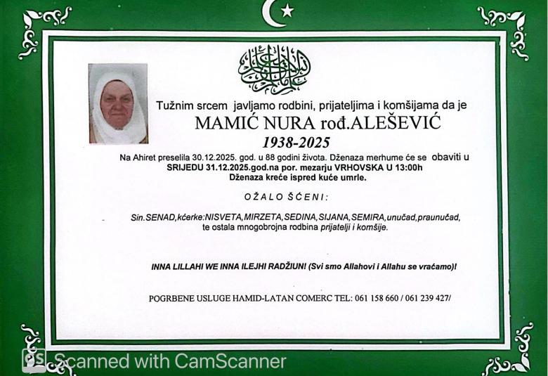 Mamić Nura, rođ. Ale&scaron;ević