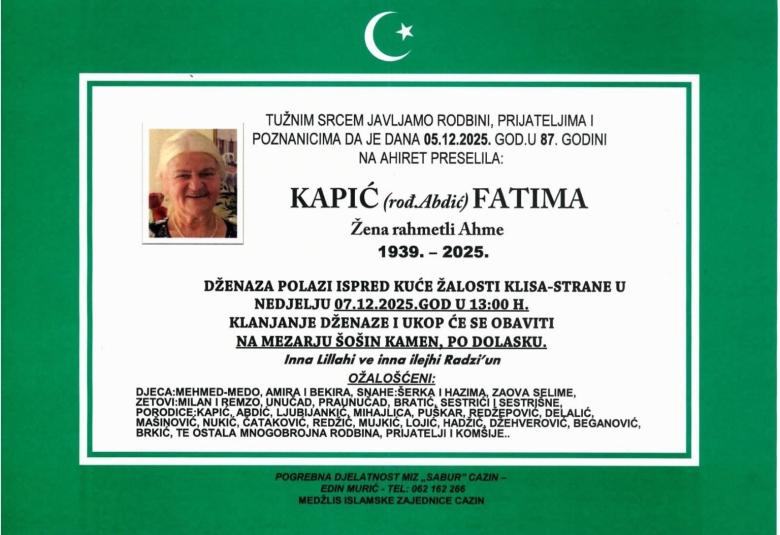 Kapić (rođ. Abdić) Fatima