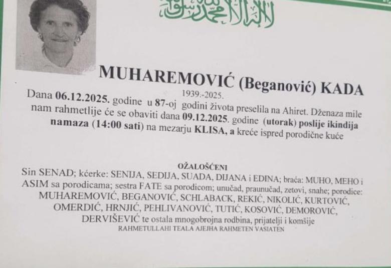 Muharemović (Beganović) Kada