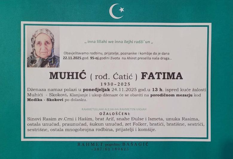 Muhić (rođ. Ćatić) Fatima