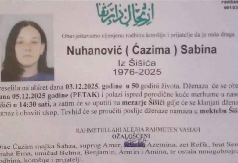 Nuhanović (Čazima) Sabina