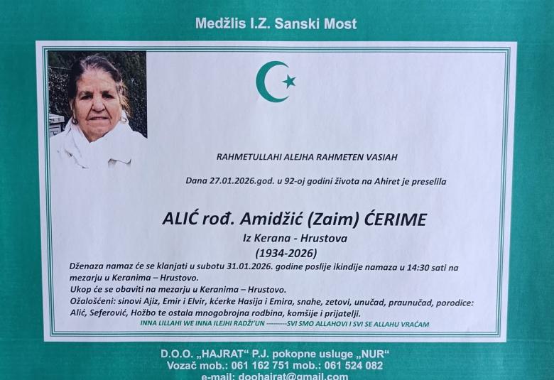 Alić rođ. Amidžić (Zaim) Ćerime