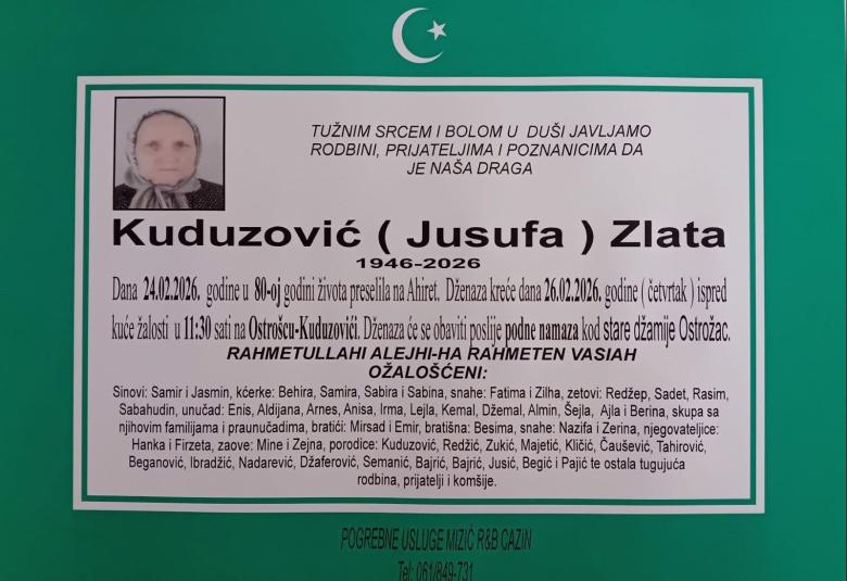 Kuduzović (Jusufa) Zlata