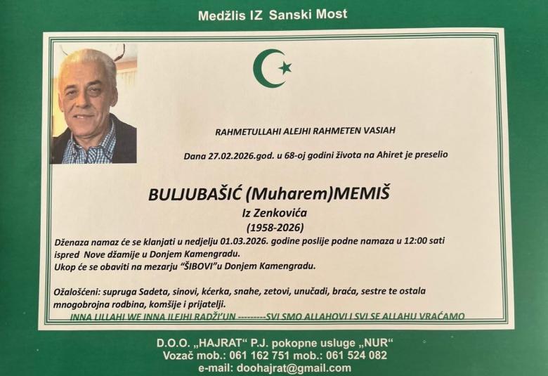 Buljuba&scaron;ić (Muharem) Memi&scaron;