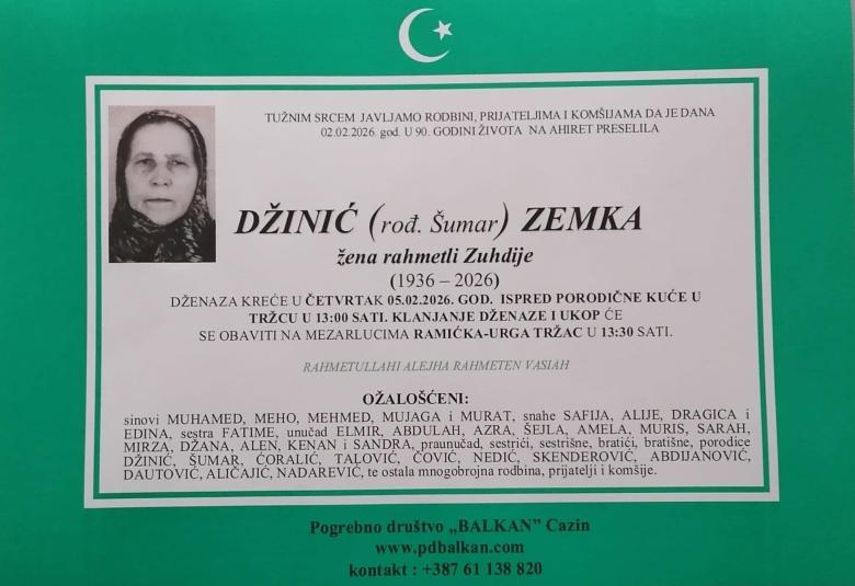 Džinić (rođ. &Scaron;umar) Zemka