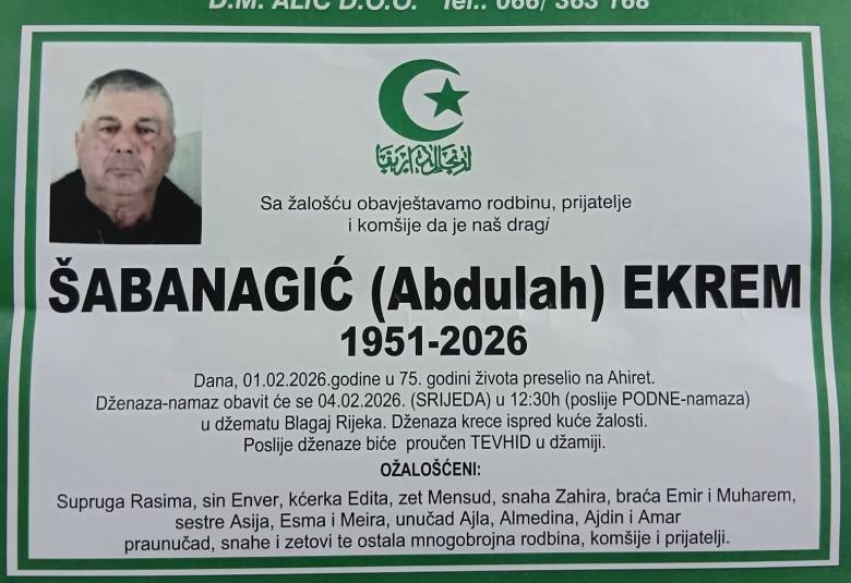 &Scaron;abanagić (Abdulah) Ekrem