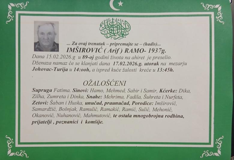 Im&scaron;irović  (Arif) Ramo 
